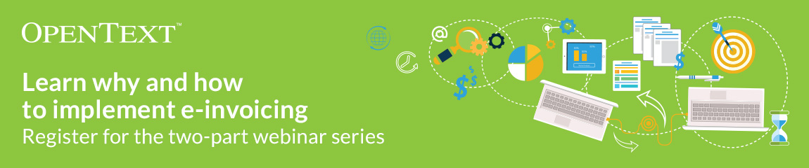 Learn why and how to implement e-invoicing - Register for the webinar series