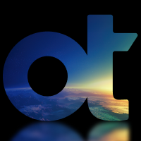 OT logo with sky background